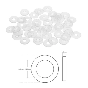 rondelles en plastique d1.25xD2.5 mm - RO045c