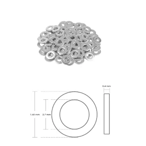 rondelles metal nickel 1.65 mm - ro062c